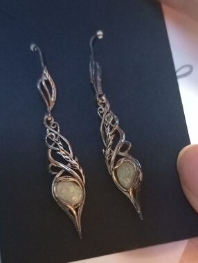 ♥️H Individually $10 Or Bundle 5/$20 Sterling Silver Opal Drop Earrings